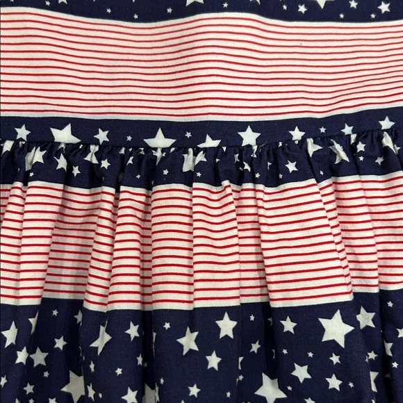 Bonnie Jean Red, White, & Blue Stars & Stripes 4th of July Dress size 6X zip up - Picture 5 of 10